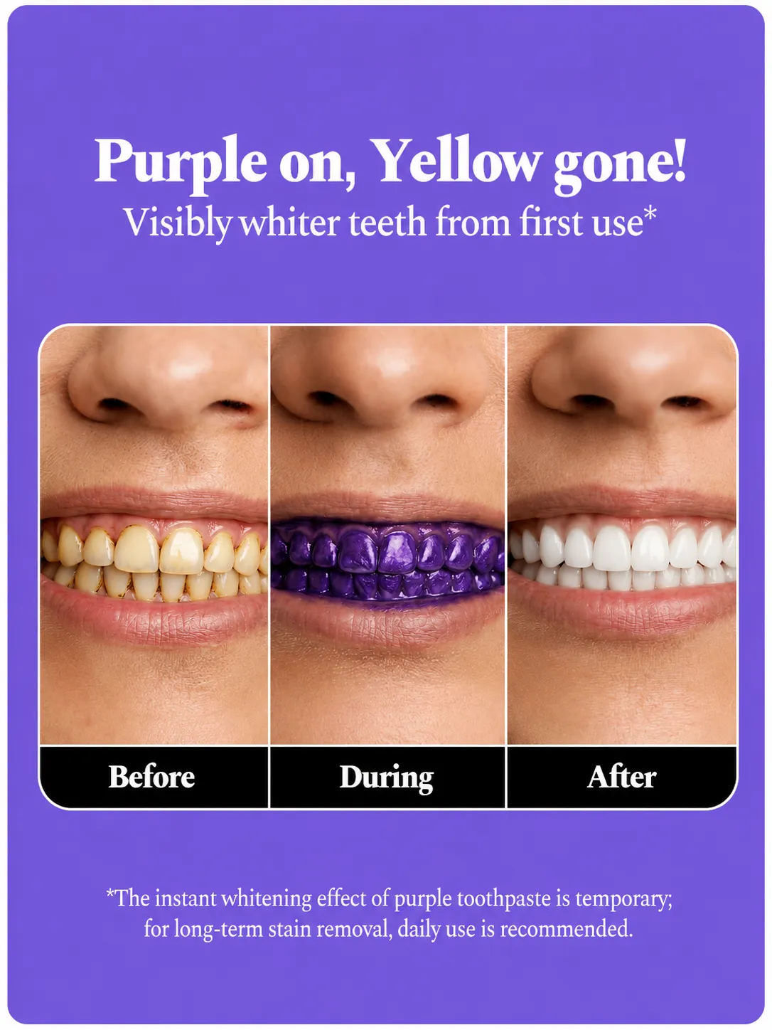 Visible whitening effects